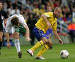 Fredrik Ljungberg scorede til 1-0 for de blågule. - Foto: AP. 