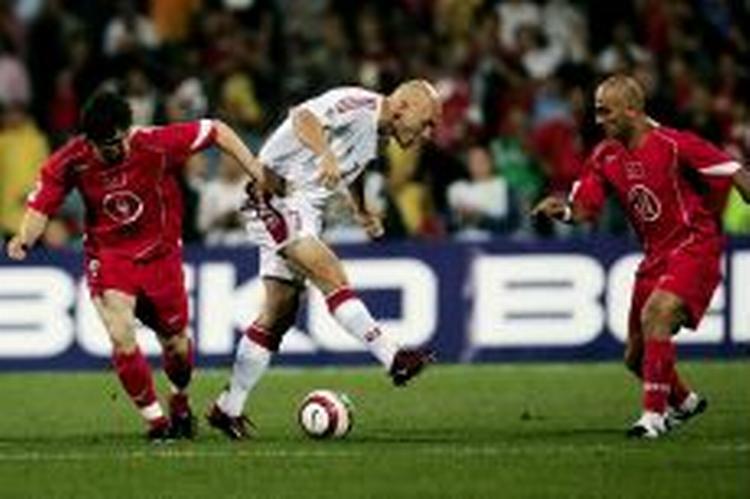 Thomas Gravesen spillede ikke sin bedste kamp mod Tyrkiet. - Foto: Martin Lehmann 