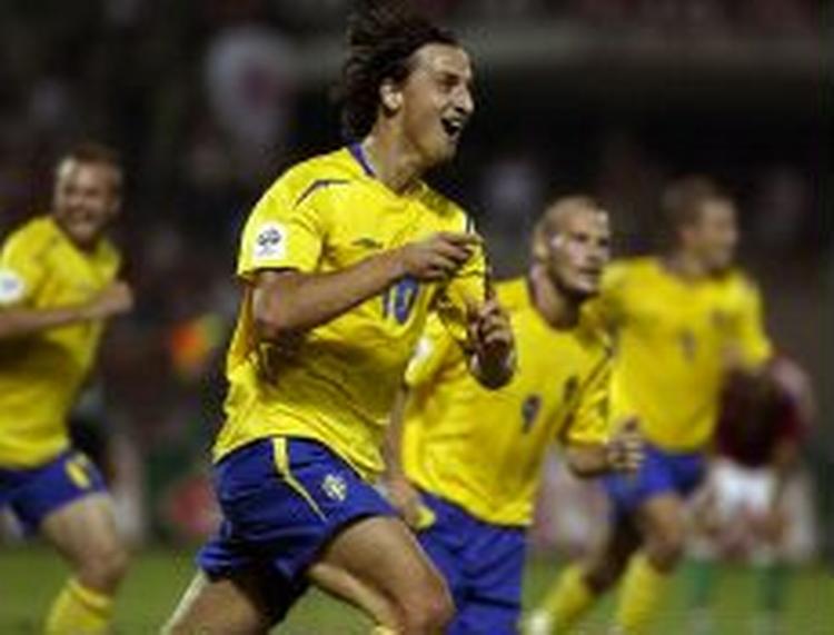 Zlatan var på pletten for Sverige. - Foto: AP. 