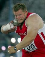 Kuglestøderen fik i dag en flot andenplads ved stævnet i Monaco. Billedet er fra VM i Helsinki i begyndelsen af august. - Foto: AP 