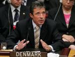 Den danske statsminister under sin tale i FN's Sikkerhedsråd i går. - Foto: AP 