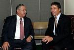 Fogh (th.) og Talabani mødtes i forbindelse med FN's topmøde i New York. - Foto: AP 