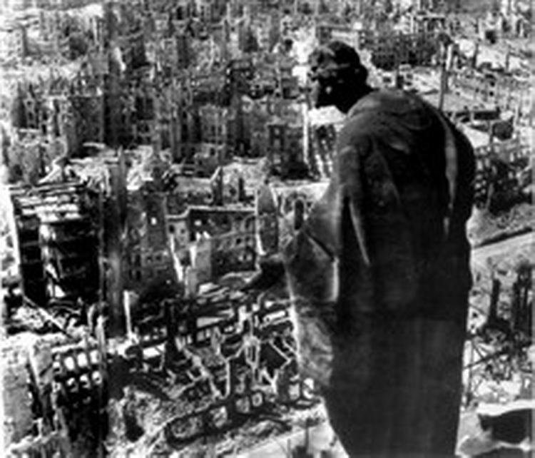 Dresden efter krigen. - Foto: Richard Peter Senior 