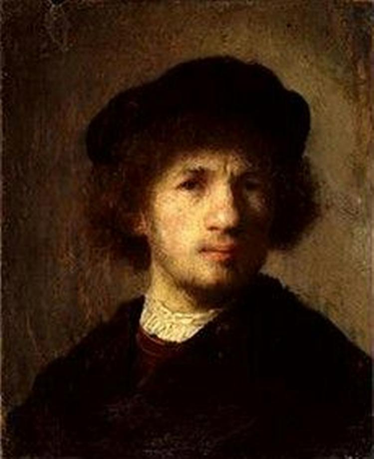 Rembrandts  Selvportræt , der er vurderet til 225 millioner kroner, blev stjålet fra Nationalmuseet i Stockholm i 2000. - Foto: Nationalmuseet i Stockholm/Polfoto 