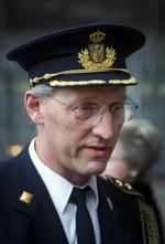 Beredskabsstyrelsens skolechef Bjarne Kjems siger selv, at han har udtalt sig om terrorplanerne som privatperson. Her ses han dog i uniform. - Arkivfoto: Finn Frandsen 