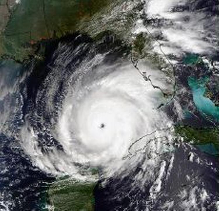 Sådan ser Rita ud fra en af NASA's satelitter, mens den nærmer sig Texas. - Foto: AP 