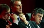 Labourpartiets leder Tony Blair på partiets kongres i dag. - Foto: AP 