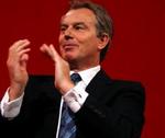 Premierminister Blair bifalder afvæbningen af IRA. Her ses han på et foto fra en Labour-konference. - Foto: AP 