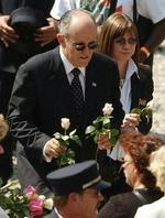 New Yorks tidligere borgmester Rudolph Giuliani kommer til Danmark for at takke brandfolk for hjælpen omkring terrorangrebet på storbyen. Her ses han ved en tidligere mindehøjtidelighed. - Arkivfoto: AP 