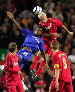 Der var masser af fight og intensitet mellem Liverpool og Chelsea, men ingen scoringer. - Foto: AP 
