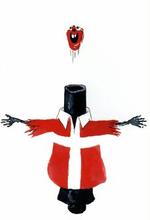 HOVEDLØST. Kanonisering af tekster har altid handlet om at udøve magt over andres tanker, mener Egon Clausen. Resultatet er krige, massakrer og kætterbål.   Illustration fra bogens omslag 