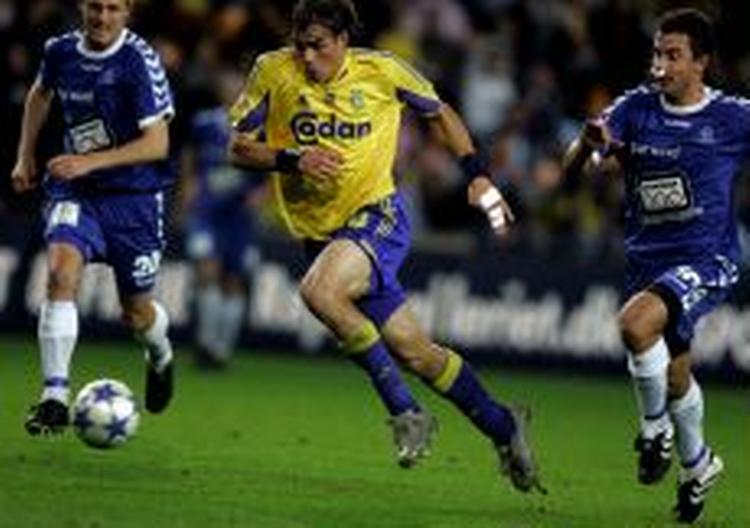 Johan Elmander scorede to gange for Brøndby. - Foto: Finn Frandsen 