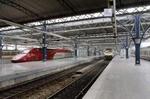 Tomme perroner under dagens storstrejke. - Foto: AP 