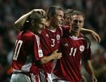 Danmark slog Grækenland 1-0 i aftenens landskamp. Det danske VM-håb lever stadig - Foto: Jens Dresling. 
