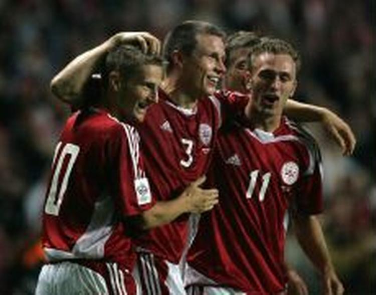 Danmark slog Grækenland 1-0 i aftenens landskamp. Det danske VM-håb lever stadig - Foto: Jens Dresling. 