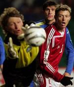 Jon Dahl scorede, men spillede ingen stor kamp i Kasakhstan. - Foto: AP 