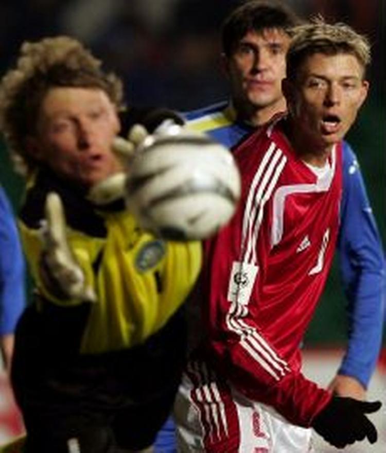 Jon Dahl scorede, men spillede ingen stor kamp i Kasakhstan. - Foto: AP 