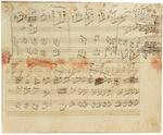 Sotheby's har udsendt dette foto af det genfundne Beethoven-udkast. - Foto: AP 