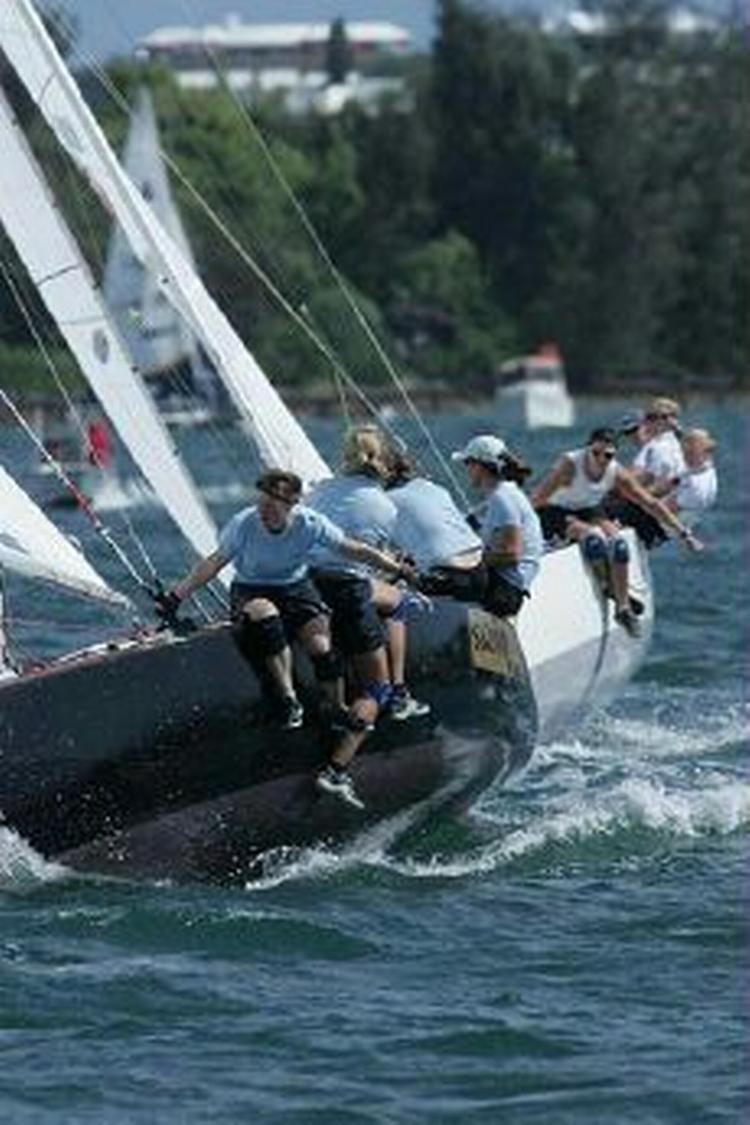De danske sejlerpiger endte uden for medaljerækken, men er alligevel tilfredse med resultatet. - Foto: Team Bræstrup 