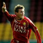 FCN's Mads Junker jubler efter en af sine scoringer. - Foto: Jens Dresling 