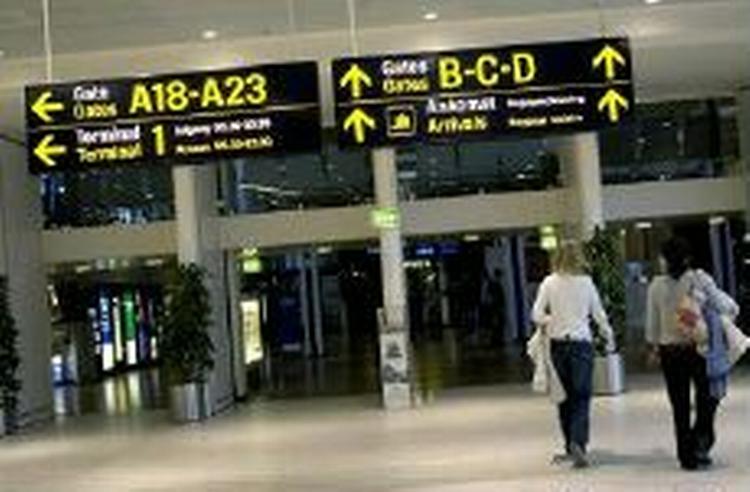 Afgangshallen i Københavns Lufthavn, Kastrup. - Akivfoto: Thomas Borberg 