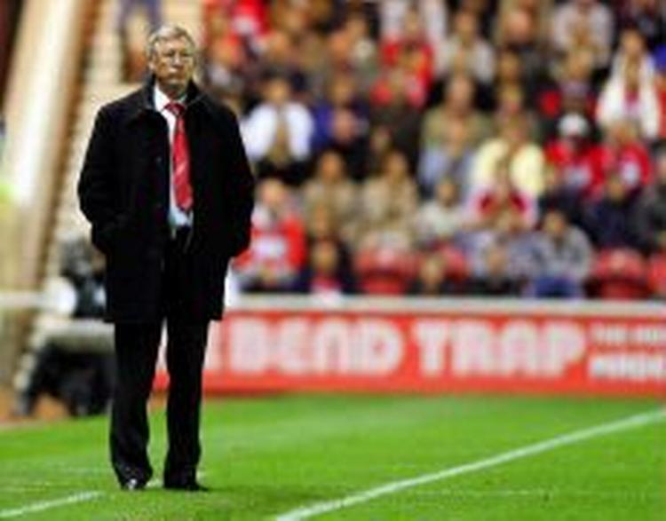 Alex Ferguson er lamslået over sit holds nederlag. - Foto: AP 