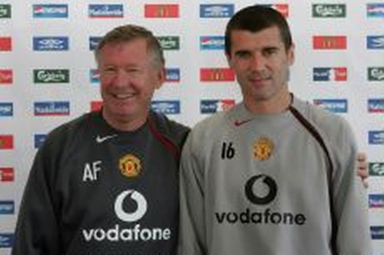 Manager Sir Alex Ferguson (tv) var ikke i tvivl om, at Keanes udtalelser ikke skulle ud i en bredere kreds. - Foto: AP 