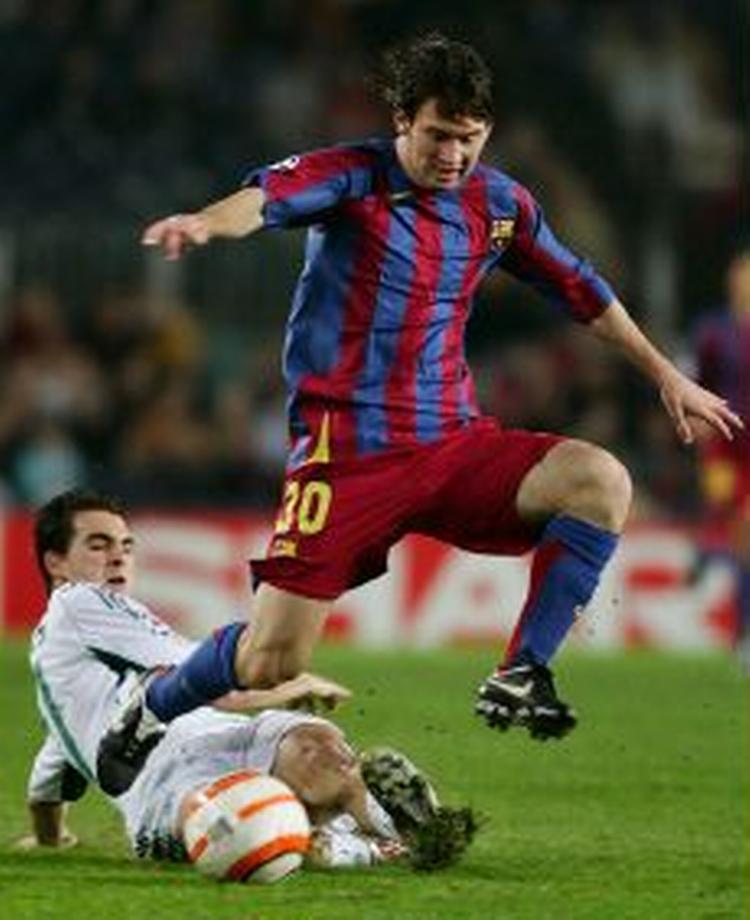 Barcelonas stortalent Leo Messi spilelde en flot kamp i holdets opvisning mod græske Panathinaikos, som blev slået 5-0. - Foto: AP 