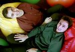 Larry Page (tv.) og Sergey Brin udviklede sammen det, der blev til Google. I dag står de i spidsen for verdens mest værdifulde medieselskab med en markedsværdi på over 60 milliarder dollar.   Foto: Randi Lynn Bech/AP 