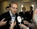 Dansk Folkeparti, her repræsenteret ved Jesper Langballe (tv), Peter Skaarup og Søren Krarup, har fået afsat ti mio. kr. til en ny koldkrigsundersøgelse. - Arkivfoto: Jens Dresling 