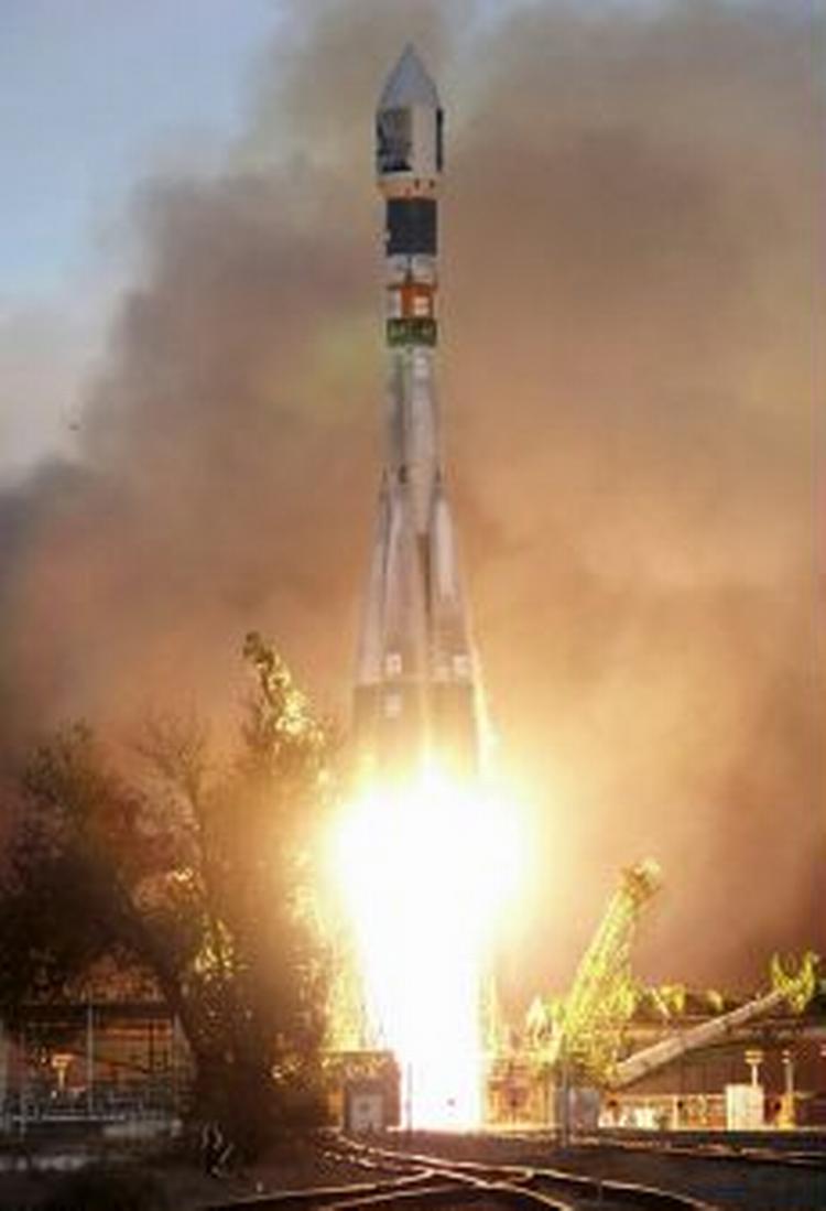 Venus Express blev sendt afsted med en russisk Soyuz-raket. - Foto: AP 