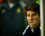 Michale Laudrup er rasende over, at han må undvære en række landsholdsspillere i aftenens opgør mod svenske Kalmar - Arkivfoto: Jens Dresling. 