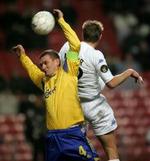 Brøndbys Per Nielsen scorede i det 88. minut mod Kalmar - Arkivfoto: Lars Poulsen 