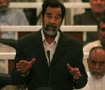 Saddam Hussein for retten i Bagdad. - Arkivfoto: AP 