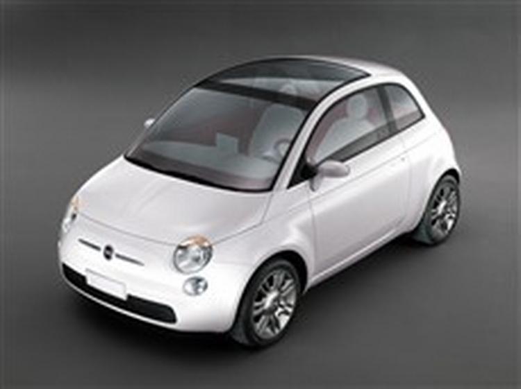 Sådan kan den nye Fiat-mikro komme til at se ud. Her er det udgangspunktet, konceptbilen Trepiuno. Foto: Fiat 