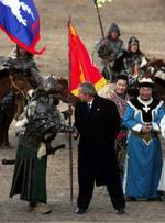 USA's præsident Bush er i dag i Mongoliet, hvor han takker det store land med de få mennesker for deltagelsen i kampen mod terror. - Foto: AP 