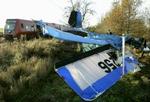 Flyet styrtede ned tæt ved banelegemet. - Foto: Jens Dresling 