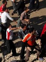 Egyptisk politi skød og dræbte en tilhænger af en oppositionspolitiker i Baltim nord for Kairo - Foto: AP 