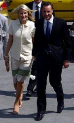 Kronprinsesse Mette-Marit og kronprins Haakon er blevet forældre igen. I dag fødte Mette-Marit en lille dreng. - Arkivfoto: AP 