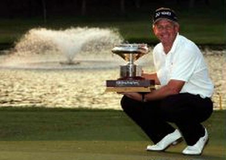 Colin Montgomerie sejrede på banen i Hongkong. - Foto: AP 