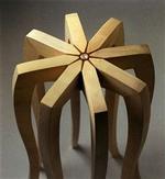 SID NED. Cecilia Sell Bjorvatn er en af bogens 12 designere. Her hendes ottebenede taburet  Oktopussy .   Foto fra bogen 