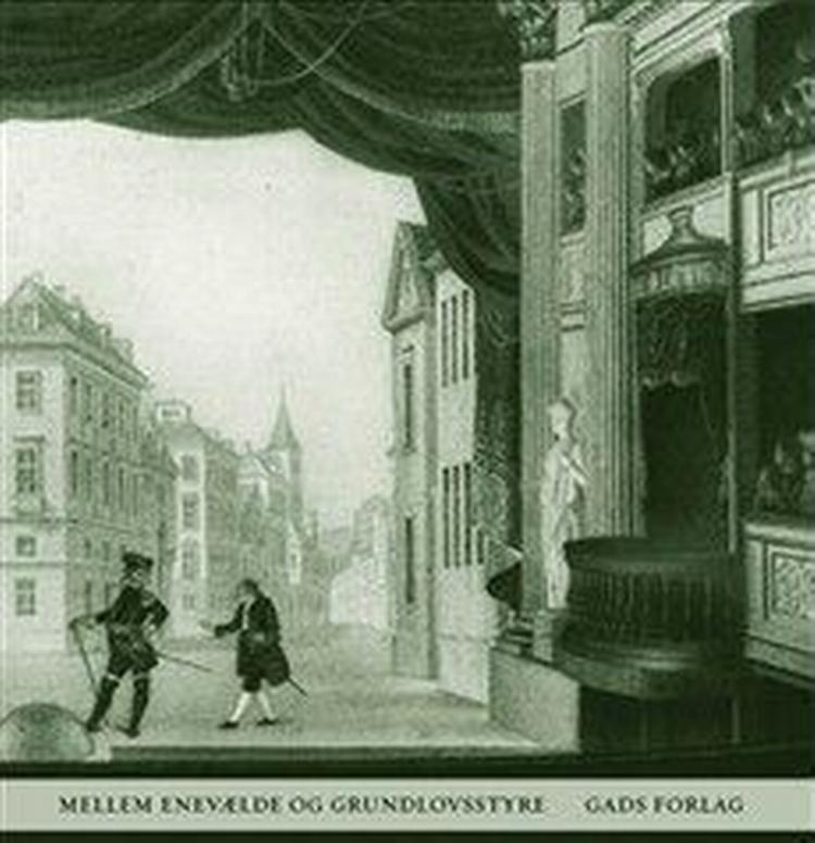 Der er lærdomsfylde og kulturhistorie med sans for detaljen i Engbergs værk. Billedet forestiller Det Kongelige Teaters tilskuerrum og scene, efter maleri af C.F. Christensen 1830.   Illustration: Fra omslaget til bind 2 