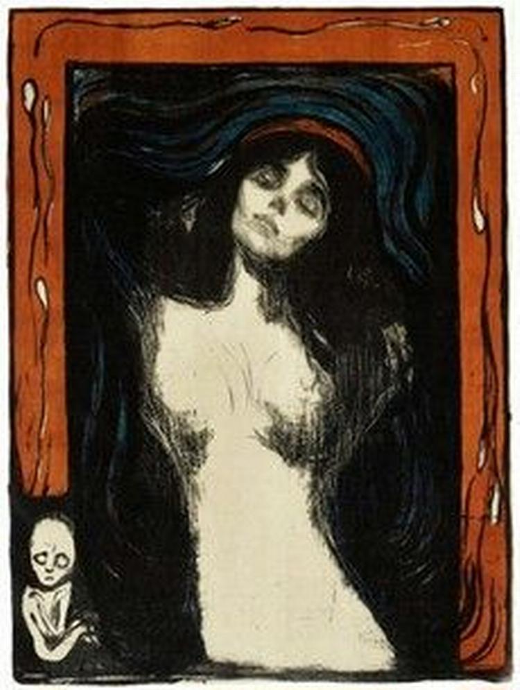 Munchs litografi slog rekorden og blev solgt for 5 millioner norske kroner, hvilket svarer til 4,7 mio. danske ditto.   Foto: Grev Wedels Plass Auksjoner 