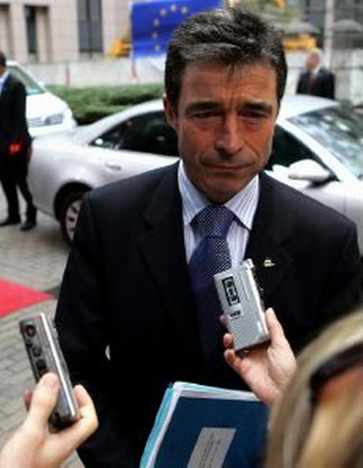 I en pause i forhandlingerne om EU's budget udtaler Anders Fogh Rasmussen, at en aftale er i vente. - Arkivfoto: AP 