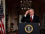 USA's præsident George W. Bush er ved at vinde støtten tilbage fra sine vælgere. Samtidig forsvarer han nu brugen af aflytninger i USA. - Foto: AP 