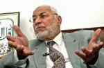 Lederen af Det Muslimske Broderskab i Egypten, Mohammed Mahdi Akef, støtter Irans angreb på Vesten og kalder Holocaust »en myte« - Foto: AP 