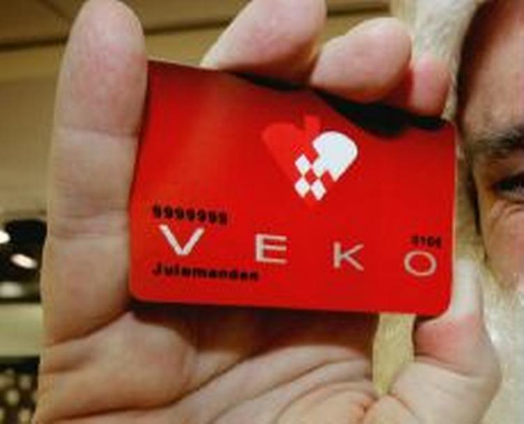 Rabat- og kreditkortet VEKO's juleversion. - Arkivfoto: Linda Johansen 