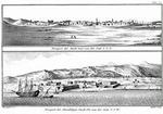 OVERBLIK. Ekspeditionens tegner, G.W. Baurenfeind, lå syg i Suez, mens Niebuhr og von Haven drog ud i Sinai. Så han havde god tid til at tegne dette prospekt over byen ved Det Røde Hav. 