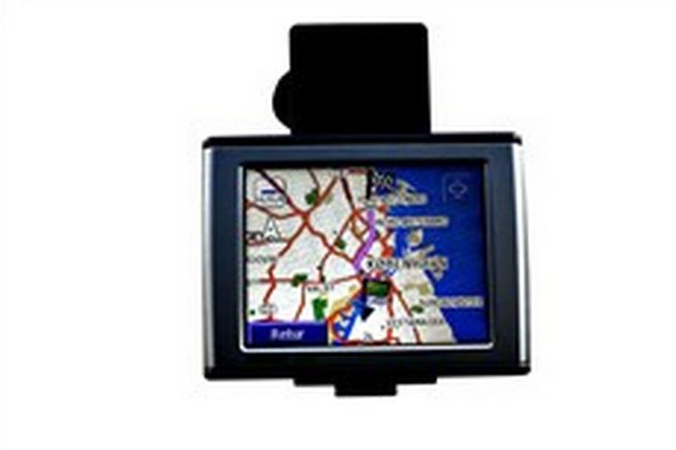 Tydeligt kort på Garmin-GPS'en, men det er lidt svært at se pilen, der viser, hvordan man skal dreje af. Foto: Jacob Ehrbahn 
