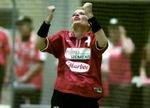 Mia Hundvin i aktion for Slagelse. - Arkivfoto: Lars Poulsen 